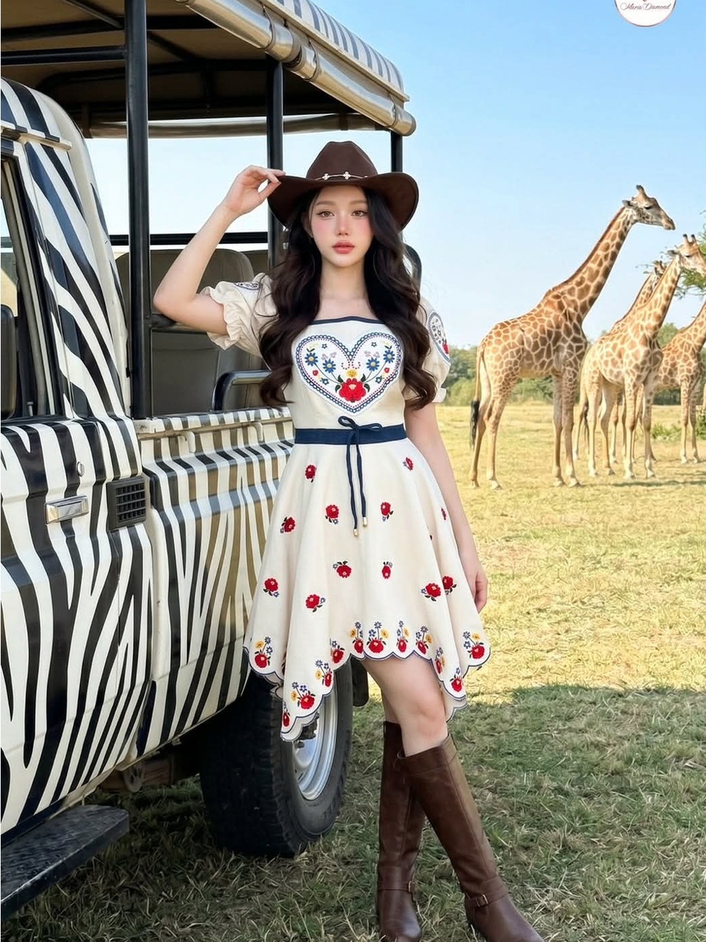 Embroidered Heart Sundress